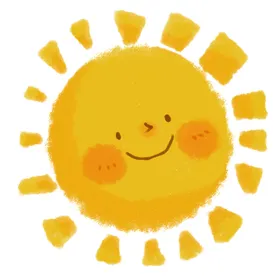 卡通太阳手绘插画插画素材
