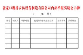 举报奖励公示牌