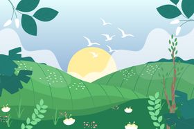 矢量春天背景