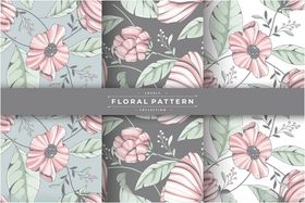 花卉图案包装纸设计