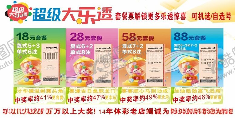 编号：90216506091710403042【酷图网】源文件下载-超级大乐透彩票宣传海报
