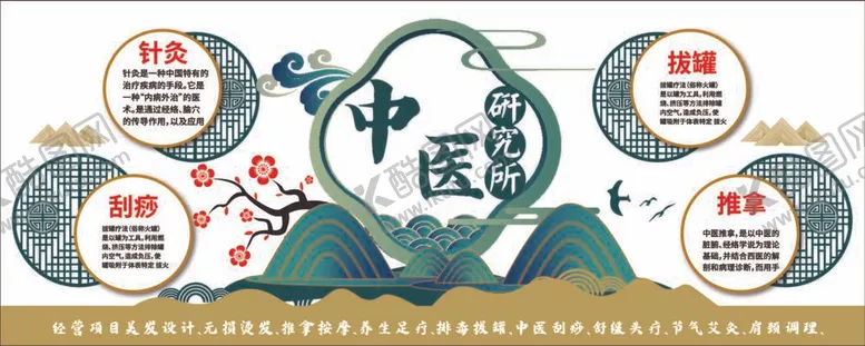 编号：61051012061015102313【酷图网】源文件下载-中医养生文化墙