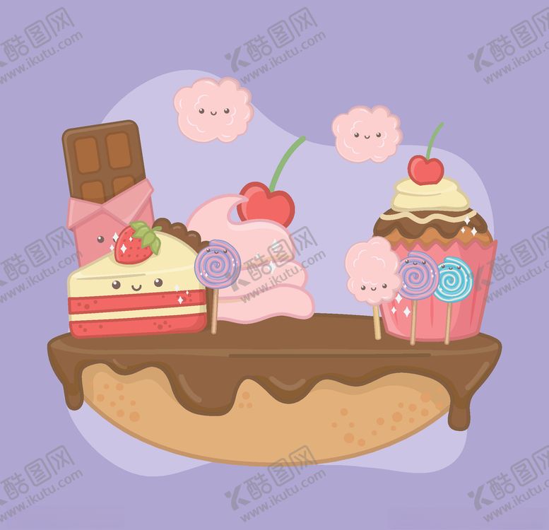 编号：93437307141604494250【酷图网】源文件下载-可爱食物