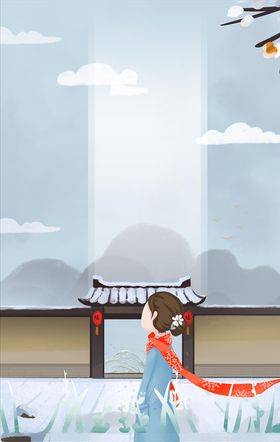 门古典门卡通女孩