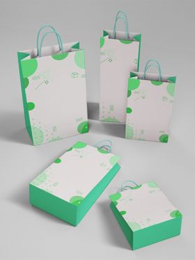 包装盒样机logo品牌VI素材