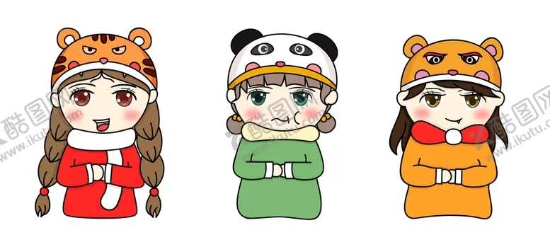 编号：37685009121517090685【酷图网】源文件下载-带动物帽子的女孩