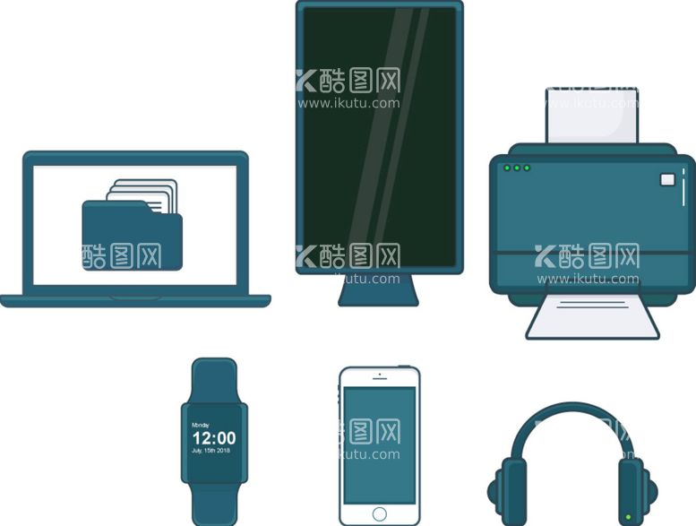 编号：28609110072329088573【酷图网】源文件下载-矢量办公娱乐用品