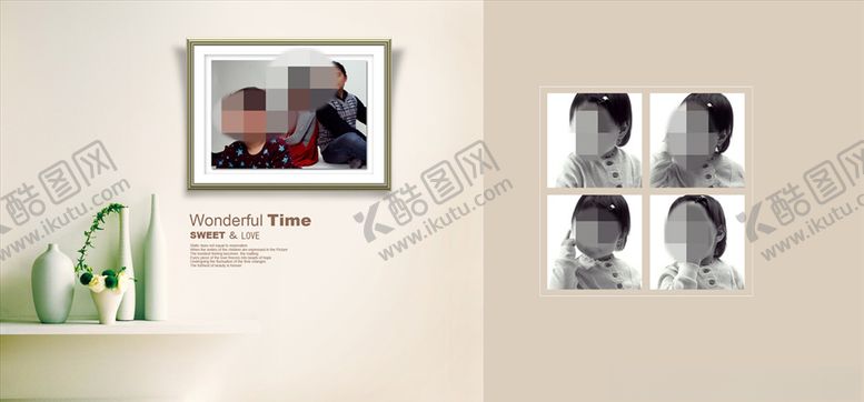 编号：76541609250003162615【酷图网】源文件下载-童年儿童周岁纪念相册PSD模板