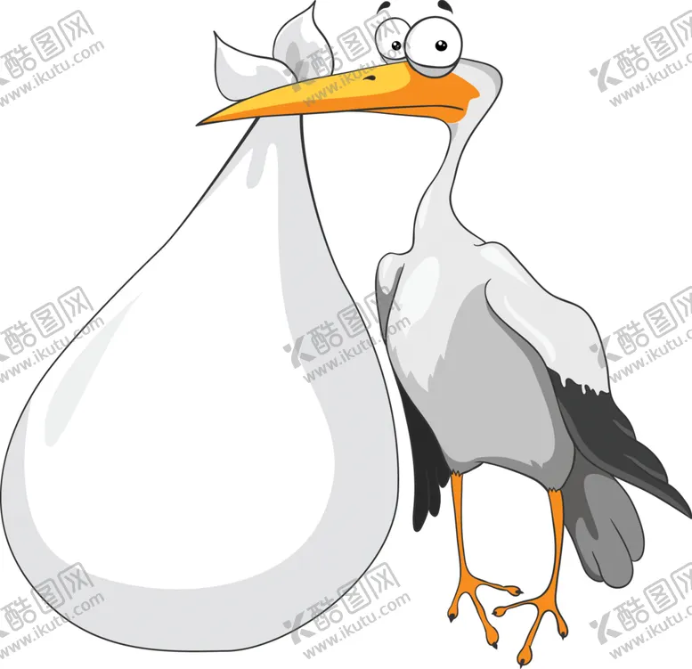 编号：95545001270507516329【酷图网】源文件下载-白鹳 鸟 png 透明底 免扣
