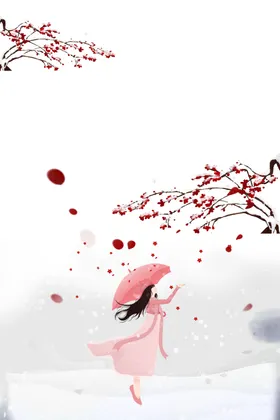 下雪梅花