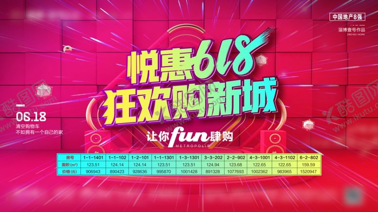 编号：10627109190022504752【酷图网】源文件下载-地产618促销海报