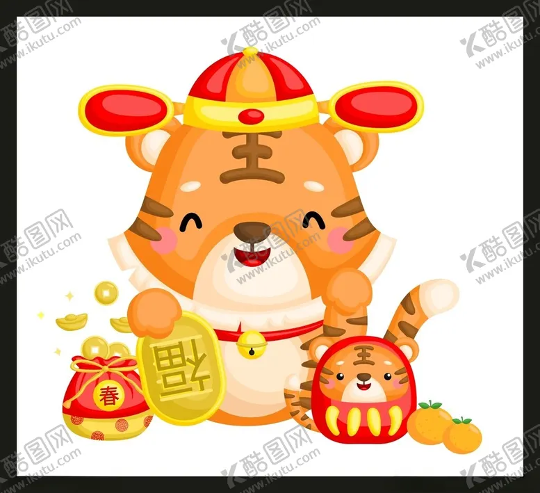编号：68362702231638397125【酷图网】源文件下载-手绘卡通老虎