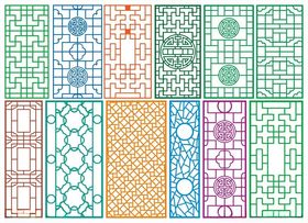 窗花镂空花纹屏风隔断雕花