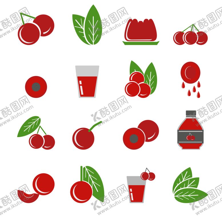 编号：18420012151600373188【酷图网】源文件下载-卡通樱桃