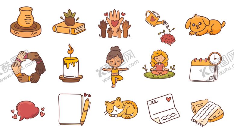 编号：49670104301420073595【酷图网】源文件下载-治愈生活图标