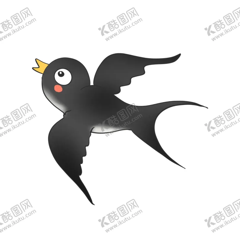 编号：98050704220848419680【酷图网】源文件下载-原创手绘一只卡通燕子
