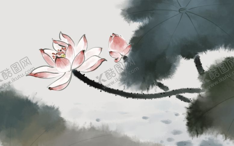 编号：38661609290049597800【酷图网】源文件下载-荷花插画