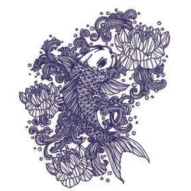 鲤鱼插画图案