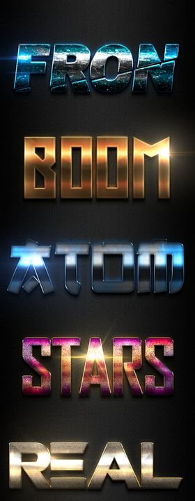 金属质感立体文字