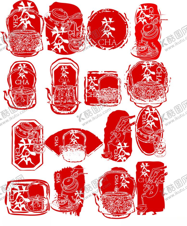 编号：29298611182153597703【酷图网】源文件下载-传统中式红色印章图案集