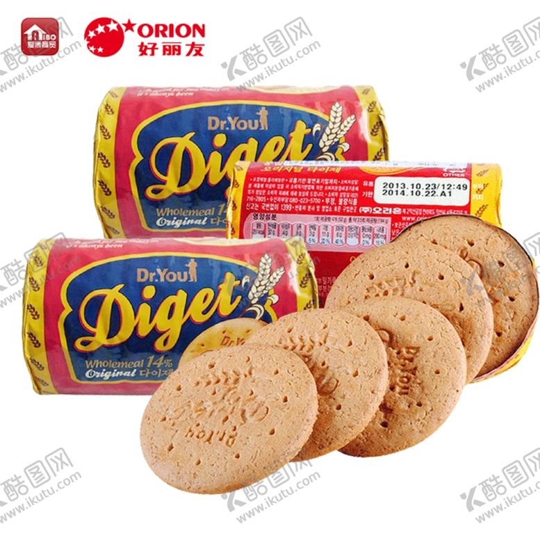编号：79037007140011135318【酷图网】源文件下载-好丽友奥利恩原味全麦饼干