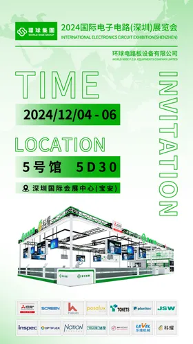 邀请函展会简约全球绿色