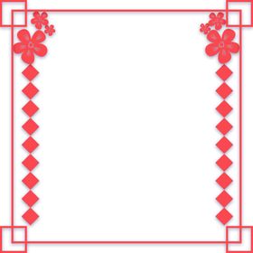 中国风婚礼欧式花纹边框