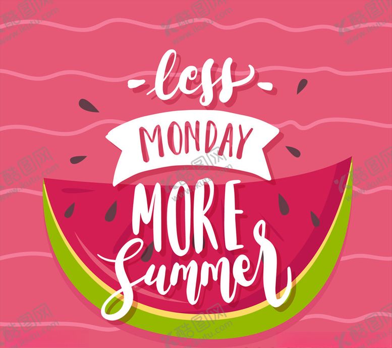 编号：51796709210651297428【酷图网】源文件下载-创意西瓜夏季海报矢量图