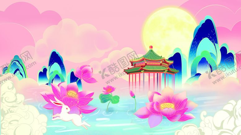 编号：36041012011410195302【酷图网】源文件下载-中秋插画背景