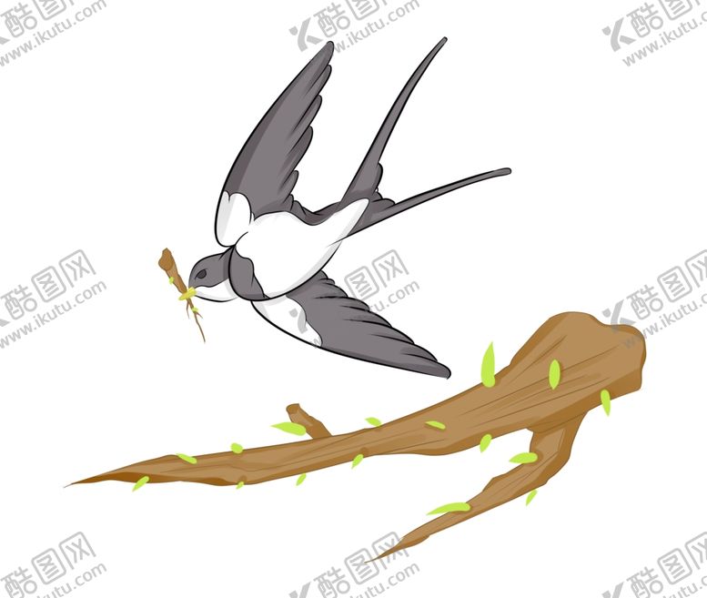 编号：61446010081731355857【酷图网】源文件下载-立春燕子插画