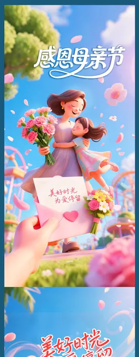母亲节节日移动端海报