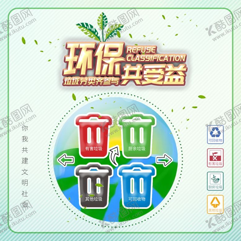 编号：69617110061019412281【酷图网】源文件下载-垃圾分类