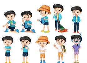 人物不同动作