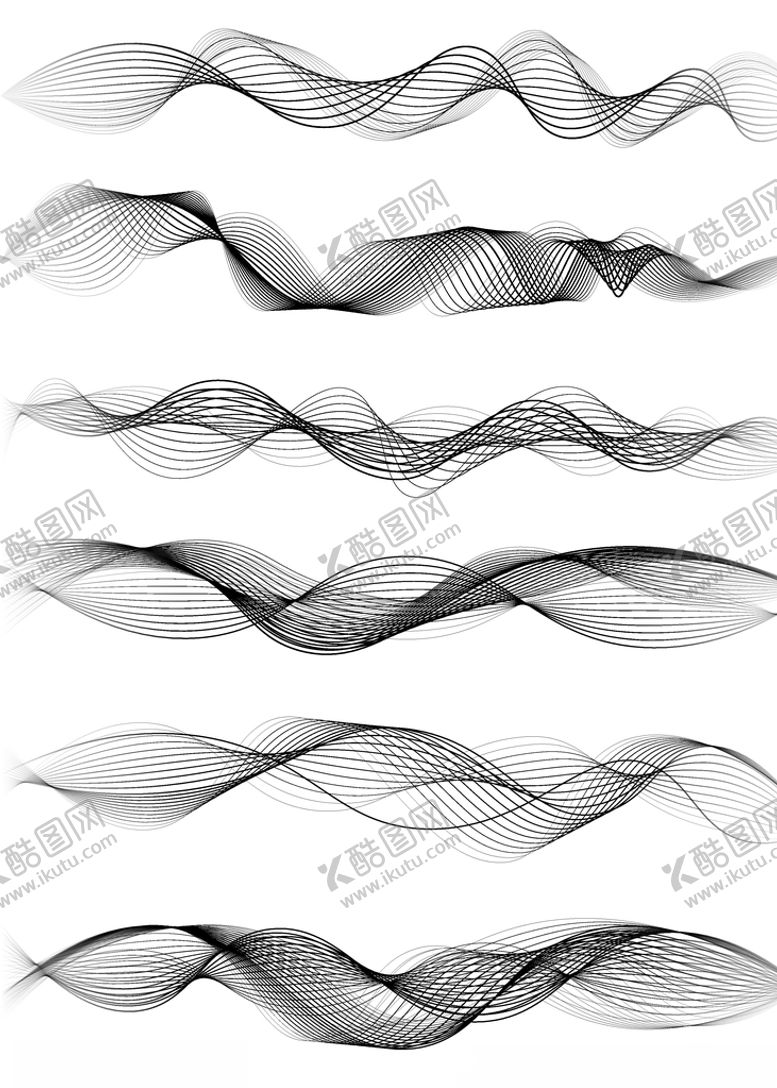 编号：78380810061803137899【酷图网】源文件下载-黑白波浪素材