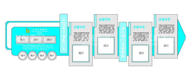 编号：81590709180916356834【酷图网】源文件下载-蓝色企业文化墙