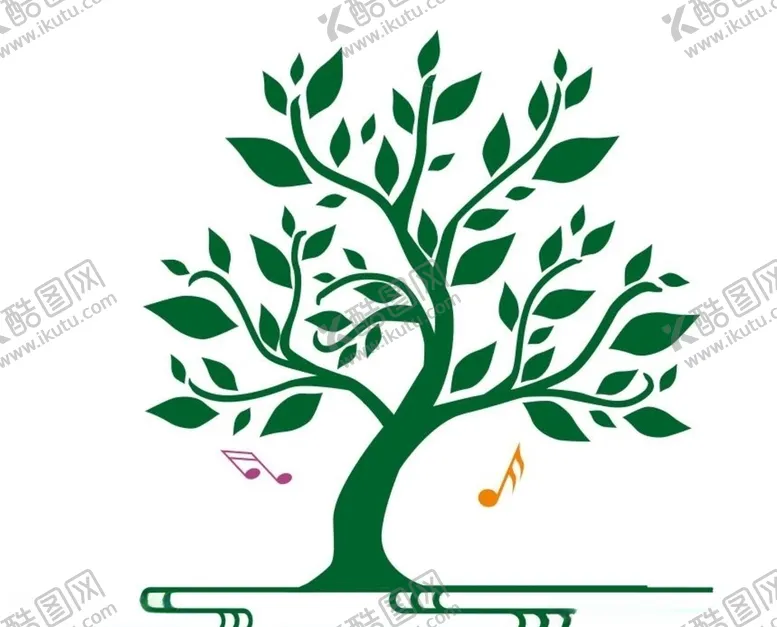编号：89386109151206419710【酷图网】源文件下载-矢量音符树