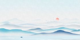 水墨山水背景