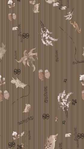 大牌复古风植物图案