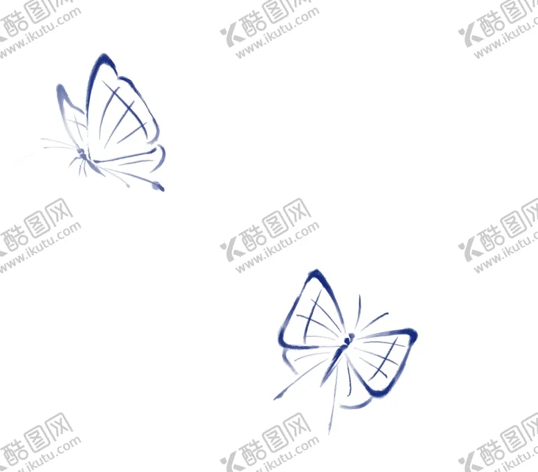 编号：48512203312309255483【酷图网】源文件下载-水墨蝴蝶