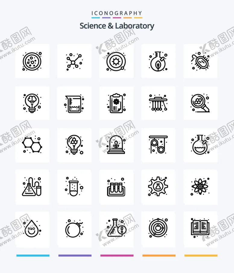 编号：24989012100645198157【酷图网】源文件下载-科学科技图标