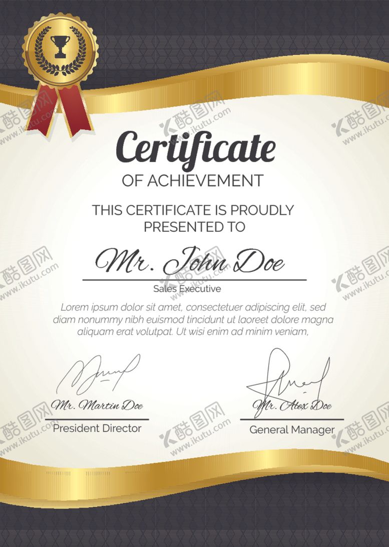 编号：10148209260939266948【酷图网】源文件下载-证书模板