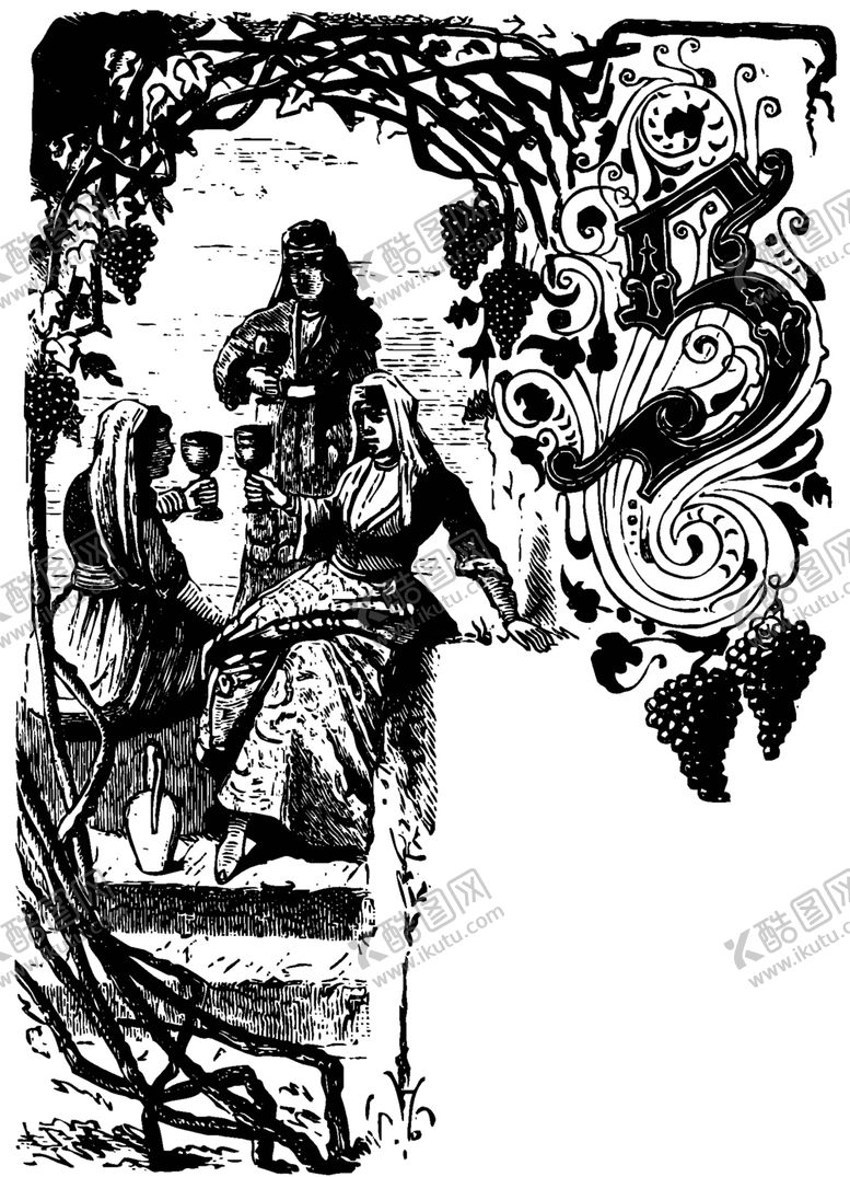 编号：76537510060308294853【酷图网】源文件下载-矢量英文复古装饰字母素材