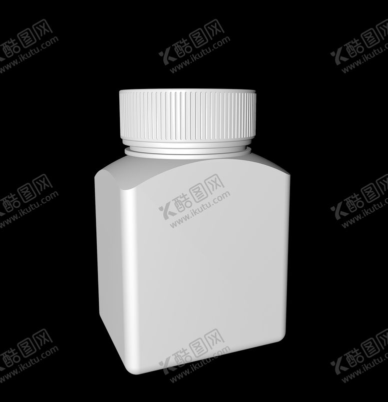编号：28127310250214089242【酷图网】源文件下载-药瓶模型保健品方形瓶C4D