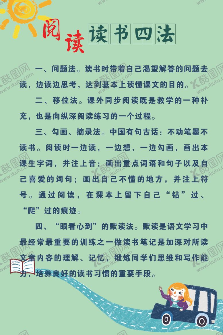 编号：93862504172026058880【酷图网】源文件下载-阅读读书四法