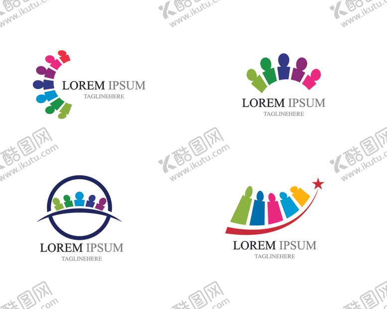 编号：79446510101917591178【酷图网】源文件下载-抽象人物图标