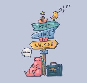 创意嘻哈怪物涂鸦插画