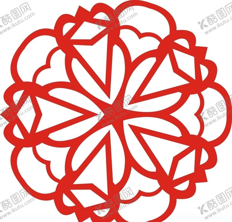 编号：16762203301150385096【酷图网】源文件下载-六角剪花窗花纸图案背景元素