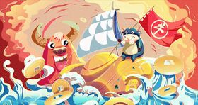 牛年国潮插画
