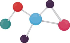 分子背景抽象图片化学AI素材