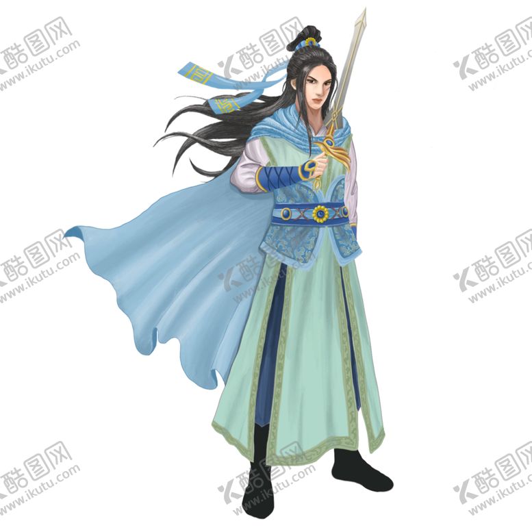 编号：81758905132233339218【酷图网】源文件下载-水墨武侠人物